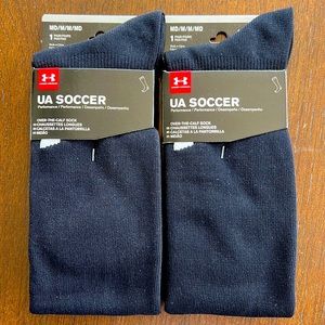 UA 2 pair black Soccer socks